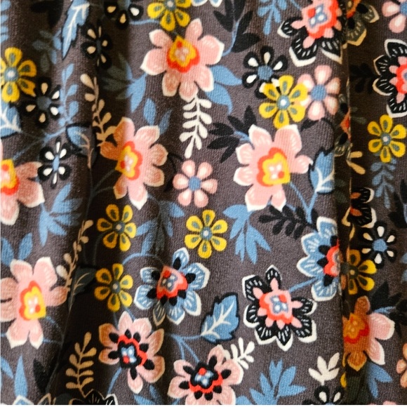 VEUC boden v-neck smocked dress gray floral - Picture 3 of 13